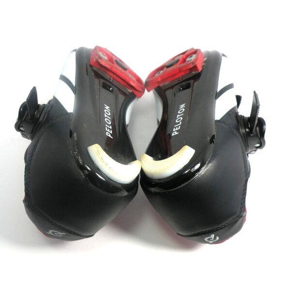 Peloton Cycling Shoes Size EU 40 US Men's 9 US Woman's 7 W/Cleat - Black/Red - Picture 7 of 11